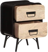 H-CAR Comodino con cassetto Comodino Finitura tavolino Tavoli per Decorazioni per la casa 40x30x55 cm in Legno massello di Mango