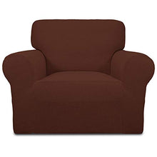Greatime Stretch Fodera Divano Sofa Cover mobili Protector Divano Scudo Morbido Divano con Fondo Elastico Antiscivolo Schiuma Kids, Poliestere Spandex Tessuto Jacquard Quadretti Sedia caffè