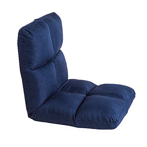 Chengzuoqing-Home Divano Pigro Seduta da Pavimento Pieghevole Seduta da Pavimento Pieghevole Tatami Lazy Couch Back Support Interno ed Esterno (Colore : Blu, Dimensione : 52 * 110 * 10cm)