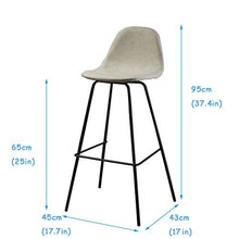 YUBINjiubadeng Sgabello da Bar 25 / 29inch contatore Altezza Bar Stool Sedia d'Epoca in Pelle Sgabello con Schienale Alto Sunken Sedile Pianale da Cucina Bistro Cafe Bar Max.carico 440lb