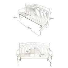outdoor furniture Sedia da Giardino panchina da Giardino in Metallo per Esterni, Panca da Giardino sollevabile per Il Tempo Libero, Tavolo e sedie da Giardino con braccioli e Schienale