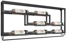 LLT Wine Rack, Della Novità Della Decorazione Della Parete Rack, Wine Rack Mensola Di Vetro Metallo Parete Dichiara 7 Bottiglie e 10 Calici Di Stoccaggio per Kitchen Bar Cantina