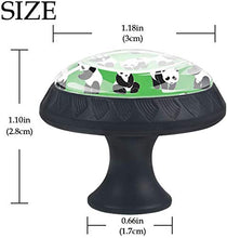 Panda cinese verde Pomelli per Porta Set di 4 Pomelli per Mobili Manopole per Cassetti Cucina Armadio Vetro