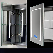 LIUXING-Home Gabinetto Specchio Lega di Alluminio Bagno cosmetico Governo di immagazzinaggio di Illuminazione a LED Anti Nebbia Specchio Armadio con ripiano in Vetro Regolabile .Arredo Bagno