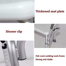 Sgabello da bagno domestico per anziani,Sedile da bagno regolabile in altezza con braccioli,Sedia da doccia antiscivolo con schienale,Può sopportare 130 kg ( Color : Bianca , Size : 48*39.5*67-82cm )