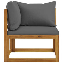 SKM Set Divani da Giardino 5 pz con Cuscini in Massello di Acacia (48.8kg)