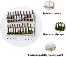 Yxsd Stemware Rack in metallo da appendere alla parete per bottiglie di vino, portabottiglie in metallo per la casa e la cucina