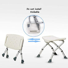 Sgabello da Bagno Pieghevole per Sedile Doccia, Sedia da Doccia con Tappetino Antiscivolo Sgabello da Doccia in Acciaio Inossidabile 0107