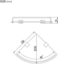 GDFEH Scaffali angolari del bagno Scaffale per doccia in acciaio inossidabile triangolare con ferrovia, 1 Tier a muro Cosmetici Cosmetici Scaffale per Bagno Scaffale per Bagno Scaffale per doccia ANGO