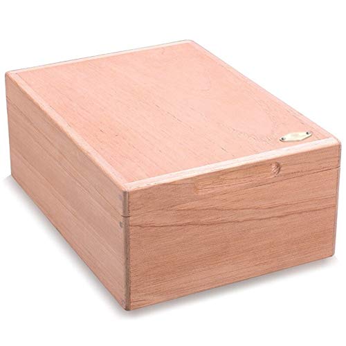 Sigari umidificatori - Legno di cedro non verniciato scatola alcolica in legno massello sigari umidificatori scatole di sigari possono contenere 50 sigari Cedro spagnolo contenitore di immagazzinaggio