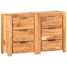 SKM Cassettiera 118x33x75 cm in Legno Massello di Mango (56.2kg)