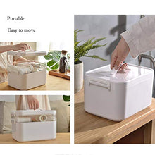 KKYY Organizzatore Di Scatole Di Immagazzinaggio A Doppio Strato Bianco Per Kit Di Pronto Soccorso, Forniture Mediche, Mediche E Dentistiche - 3 Scomparti, Trasparente (Due Dimensioni)