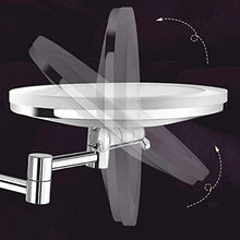 Specchio per Trucco LED Senza Cornice con Specchio Luminoso Specchio Telescopico Pieghevole A Un Lato Specchio Ingranditore da Parete per Bagno