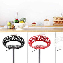 LWW Sgabelli, girevole a gas Ascensore regolabile con cromo lucido Base, Widen Abs Sedile pranzo sedie per la colazione Bar resina Altezza Rotary Soggiorno domestica contemporanea,Nero,33-48cm