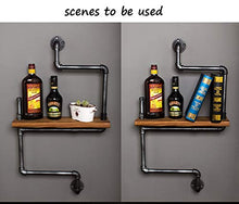 &ripiano di stoccaggio Wallboard Hanging Shelf, Soggiorno Camera da letto multifunzione Parete attrezzata Mensola in ferro battuto Legno Tubo Rack Scaffale di finitura (Color : 1#)