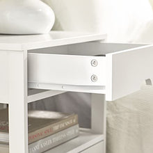 SoBuy® Comodini letto, tavolino da salotto o soggiorno, con cassetto,bianco,FRG258-W,IT