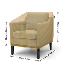 Sunkorto Fodera per Sedia da Esterno Impermeabile, Impermeabile, per Esterno, Prato, mobili da Giardino, Colore Marrone Chiaro, 2 Dimensioni per Scegliere, 89X97X79cm, Confezione da 1