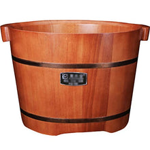 YLL Canna per pediluvio Legno Solido Foot Tub, Maniglia, Foot Tub con Coperchio, Durevole (Size : 36cm)