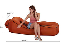 HongTeng Divani Il Materasso Gonfiabile di Campeggio all'aperto della Spiaggia all'aperto del sofà del Letto Gonfiabile del sofà ha Piegato Il Portatile 190 × 80 × 50cm (Color : Brown)