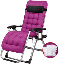 Zero Gravity Lounge Chair Patio Recliners Patio Deck Chair Pieghevole Regolabile reclinabile con portabicchieri e poggiatesta (colore : sedia b+cuscino d)-sedia B+cuscino D