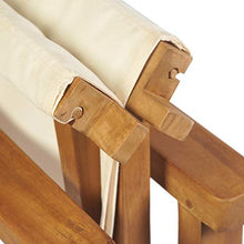 OUSEE Sedia da Regista Pieghevole in Legno Massello di Teak Sedia da Giardino