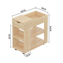 WALNUTA Tavolino tè con Side Angolo di 60 cm di Lunghezza, 30 cm di Larghezza Semplice Piccola Domestica Comodino, Mobile Sofa