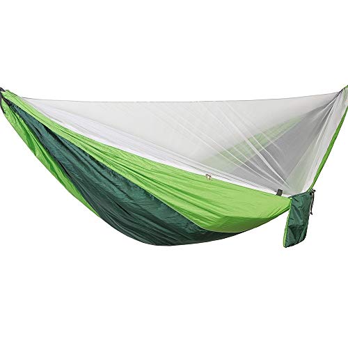 Amaca Amaca Con Doppia Zanzariera Facile Da Installare Hamak 290 * 140 Cm Con Chiodi In Corda Per Il Vento Portatile Per Campeggio Da Viaggio