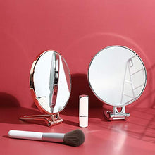 Skysep Specchio su Due Lati,Ingrandimento 1X/2X,Specchio Pieghevole per Il Trucco con Supporto Portatile,Palmare Specchio-Specchio per Il Trucco da Tavolo/Specchio da Viaggio