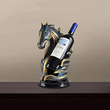 Elegante Semplicità Cavallo Animale Portabottiglie Raffreddatore Di Vino Decorativo per la Casa Sposato Articoli per la Casa Regalo Europeo e Americano Artigianato Fatto a Mano Resina Ornamenti Blu B