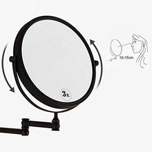 Specchio per Il Bagno Specchio per Il Trucco a Parete Specchio per Il Trucco su Due Lati Ingrandimento 3X 360 ° Girevole Allungabile Pieghevole per Hotel Vanity