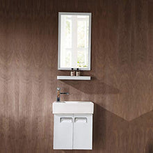 ZTGL Mobile Bagno con Lavabo, Mobile Bagno Sospeso con Maniglia 2 Ante Lavabo Ceramica, Bianco