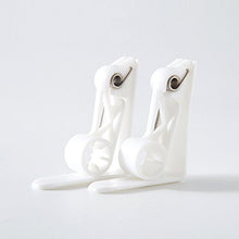 Ainstsk - 4 mollette per tovaglia, con molla, in plastica, per casa, giardino, feste, picnic, matrimonio, cucina, 6 x 5,3 cm, colore: bianco, 4 pezzi