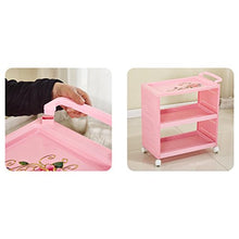 YIN YIN Carrello per Ripiani Cremagliera delle Merci - Cremagliera del Bagno della Cucina della casa del Carrello di plastica del Carrello dello Strumento del Salone di Capelli di Bellezza Carrello a