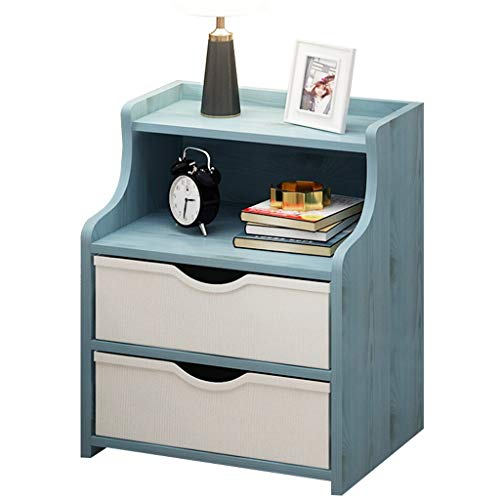 Comodini Decorazione Corridoio Household Addensare Soggiorno Assemblea Studio Storage Box da Terra Multifunzione Locker Doppio pompaggio Camera 37X30X53cm MUMUJIN (Color : Blue)