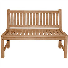 Panca da giardino Arezzo in legno massiccio di teak senza braccioli
