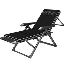 SHUAIIJUAN Sedia per il tempo libero domestico Sdraio portatili poltrone reclinabili sedia pieghevole Lawn salotto all'aperto Giardino Sedia con cuscino staccabile, for Patio Beach Camping, Carico mas