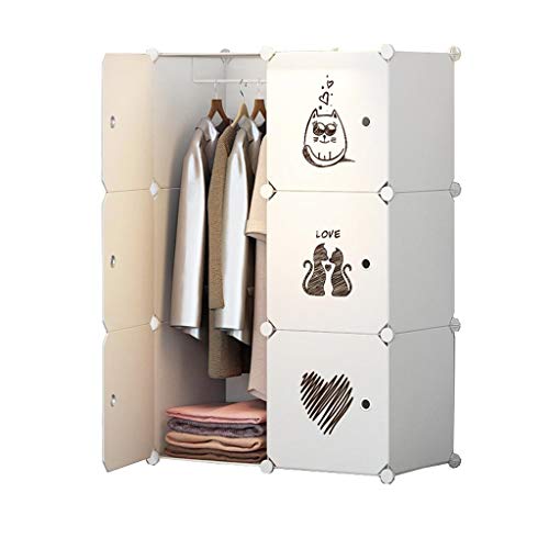 Locker Noleggio Home Camera Armadio Armadio Removable Storage Vestiti di Plastica Scaffalature Hanging Dormitorio 75X37X111CM MUMUJIN