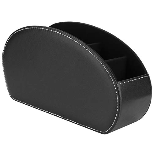 zhuolong Supporto per Telecomando con 5 Scomparti, Supporto per Telefono Cellulare in Pelle PU Custodia per scrivania da Ufficio