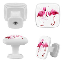 Fenicottero rosa 4 PCS Pomelli per Porta, Pomolo per Mobile, Pomelli per Mobili con Viti, Maniglia per Armadietto, Pomelli per Porta, Pomelli per Cassetti per Porta, Armadio, Cassetto e Credenza