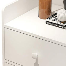 Yyqx comodino comodino in MDF con 2 cassetti, semplice comodino comodino consolle comodino comodino cassettiera per camera da letto ufficio libreria bianco comodino
