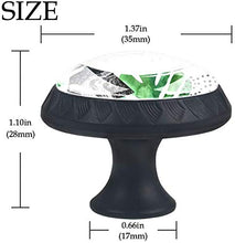 Foglie tropicali dell'acquerello Pomelli per Porta Set di 4 Pomelli per Mobili Manopole per Cassetti Cucina Armadio Vetro