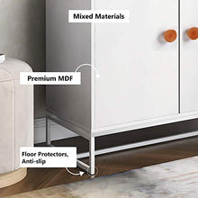 H-CAR Comodino con 2 Ante Contenitore Organizer con 2 Ripiani Comodino con cassettiera Comodino con Struttura in Metallo e Legno MDF