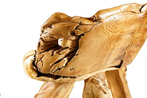 Windalf - Panchina da giardino rustica, 154 cm, con tartarughe portafortuna, realizzata a mano, in legno di radice
