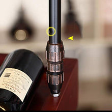 AT Wine Rack Pendenti Montata Vino Del Metallo Rack, Europea Retro Solid Hanging Wine Glass Legno Rack Amp; Mensola Del Supporto Calice per la Cucina/Bar/Ristorante/Holzfarbe