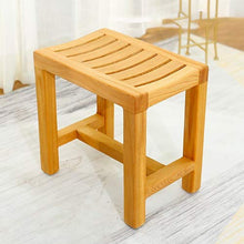 Sgabelli da Bagno, Panca per Doccia, bambù Bagno Termale Poggiapiedi Sedile da Bagno Impermeabile A Prova di umidità 150kg per Uso Interno, Ingresso, Giardino Esterno LSXIAO (Size : 42x28x33cm)