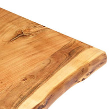FAMIROSA Piano per Lavabo Bagno in Massello di Acacia 140x55x3,8 cm