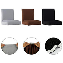 PandaHug - Set di 4 fodere per sgabello da bar, estensibili con schienale, protezione per sedia da sala da pranzo, colore: Nero