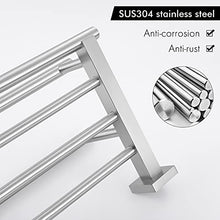 KES Mensole Portasciugamani Con Due Barre di Tovagliolo Minimalista, Acciaio INOX, Acciaio Spazzolato, A2112-2