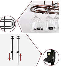 VSander Portabottiglie Da Soffitto Regolabile In Altezza Portabottiglie Da Parete In Ferro Metallo Porta Bicchiere Di Vino Calice Cremagliera Calice Cremagliera Stile Retrò Creativo Bar Decorazione Es