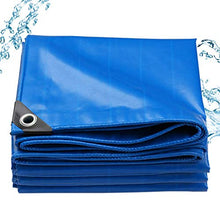 DFREW Heavy Duty Blu Tarp Incatramata Addensare Poliestere Incatramata 100% Impermeabile e Resistente Ai Raggi Uv Premium Quality Cover Pool Tarp per il Campeggio Esterno,4Mx4M,4Mx4M